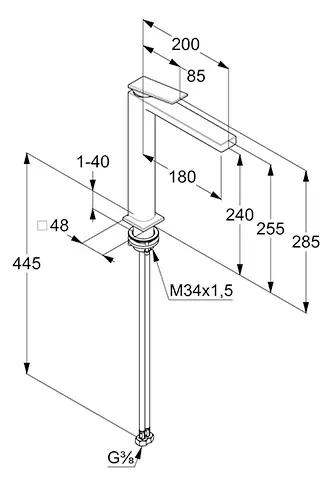Kludi - Decus - Mosdó csaptelep - 54298N175 – 2. kép