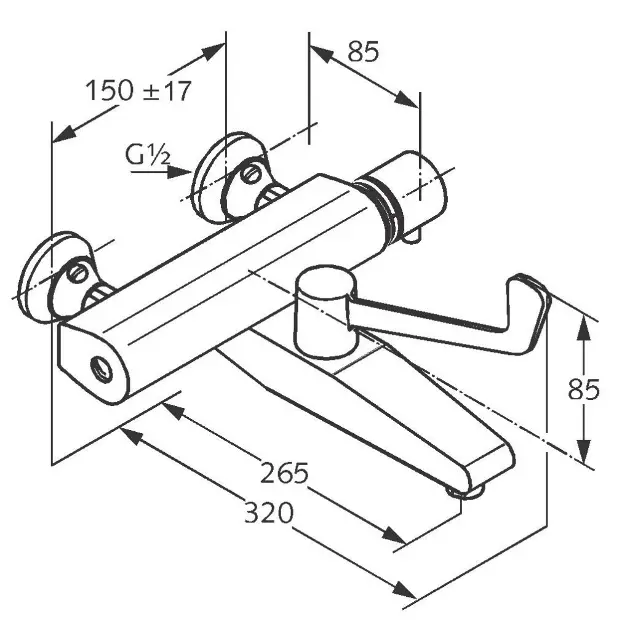 Kludi - Medi Care - Mosdó csaptelep - 350850564 – 2. kép