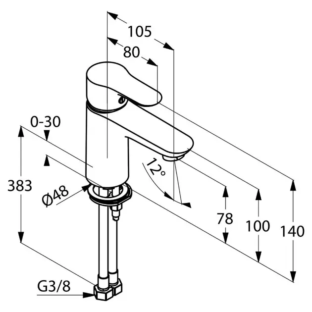 Kludi - Objekta - Mosdó csaptelep - 321260575 – 2. kép