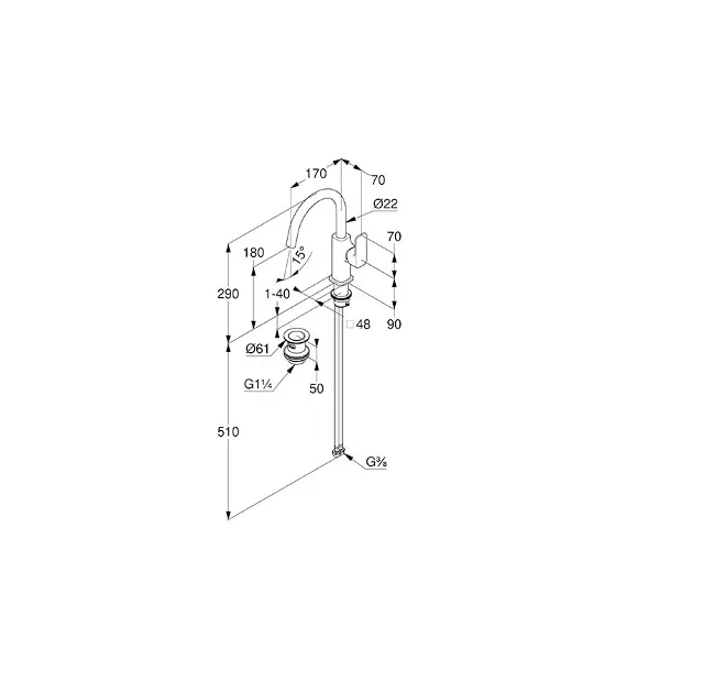 Kludi - Renon - Mosdó csaptelep - 42027N175 – 2. kép