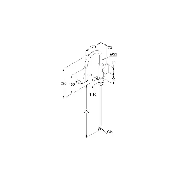 Kludi - Renon - Mosdó csaptelep - 42028N075 – 2. kép