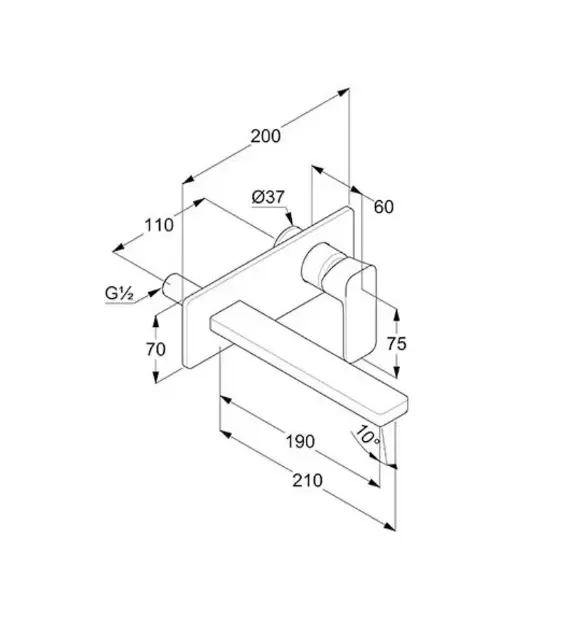 Kludi - Renon - Mosdó csaptelep - 42244N075 – 2. kép