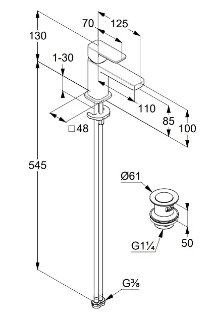 Kludi - Renon - Mosdó csaptelep - 422670575 – 2. kép