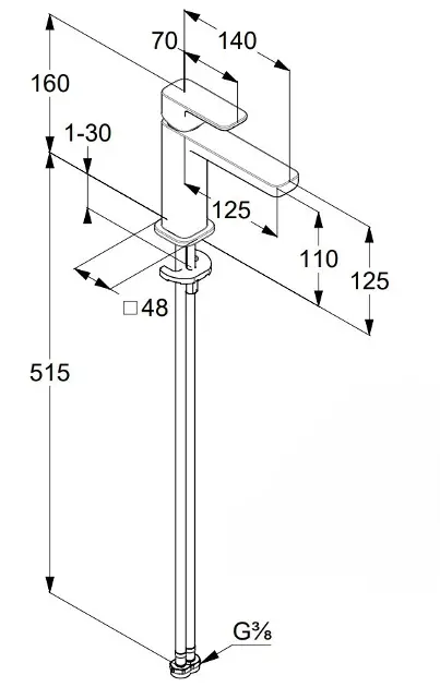 Kludi - Renon - Mosdó csaptelep - 422825375 – 2. kép