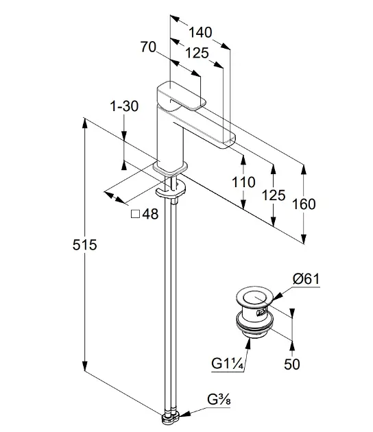 Kludi - Renon - Mosdó csaptelep - 422895375 – 2. kép