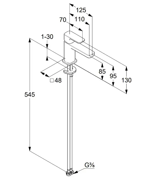 Kludi - Renon - Mosdó csaptelep - 422905375 – 2. kép