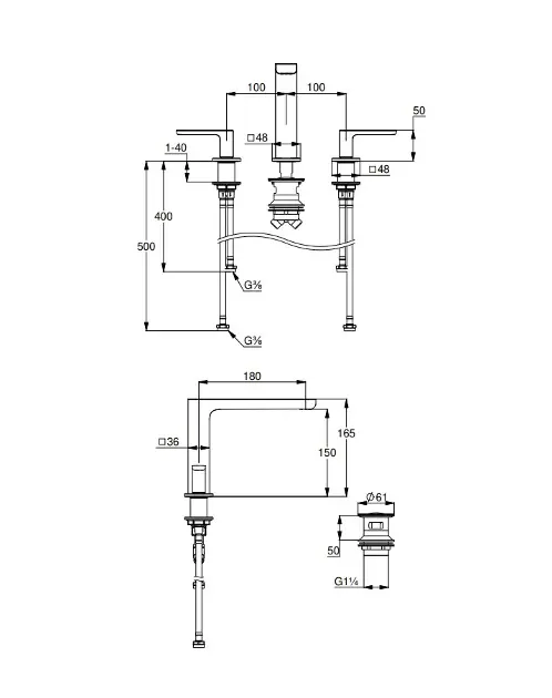 Kludi - Renon - Mosdó csaptelep - 42393N075 – 2. kép