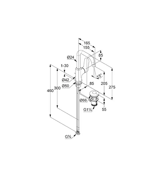 Kludi - X1 - Mosdó csaptelep - 320270575 – 2. kép