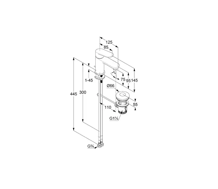 Kludi - X1 - Mosdó csaptelep - 322663975 – 2. kép