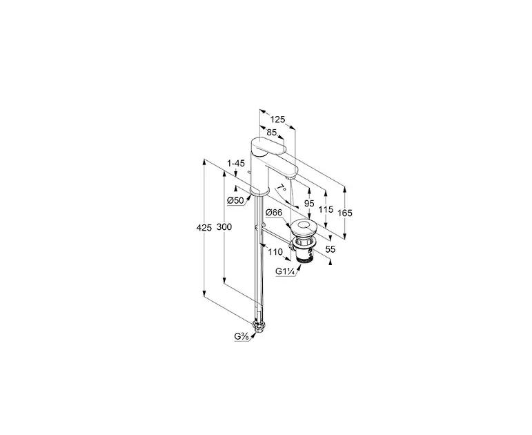 Kludi - X1 - Mosdó csaptelep - 322760575 – 2. kép