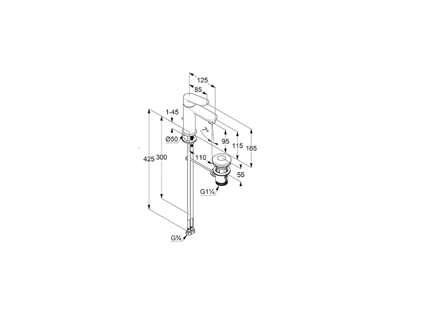 Kludi - X1 - Mosdó csaptelep - 322883975 – 2. kép