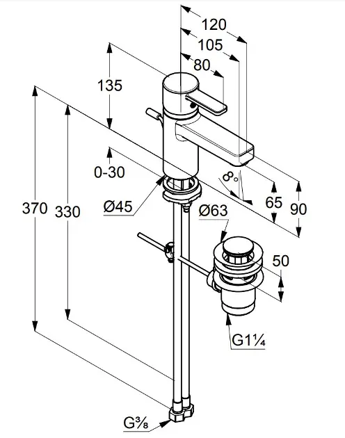 Kludi - Zenta - Mosdó csaptelep - 382500575 – 2. kép