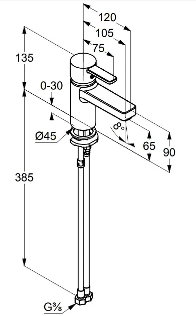 Kludi - Zenta - Mosdó csaptelep - 382510575 – 2. kép