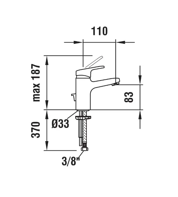 Laufen - Citypro - Mosdó csaptelep - HF500902100000 – 2. kép