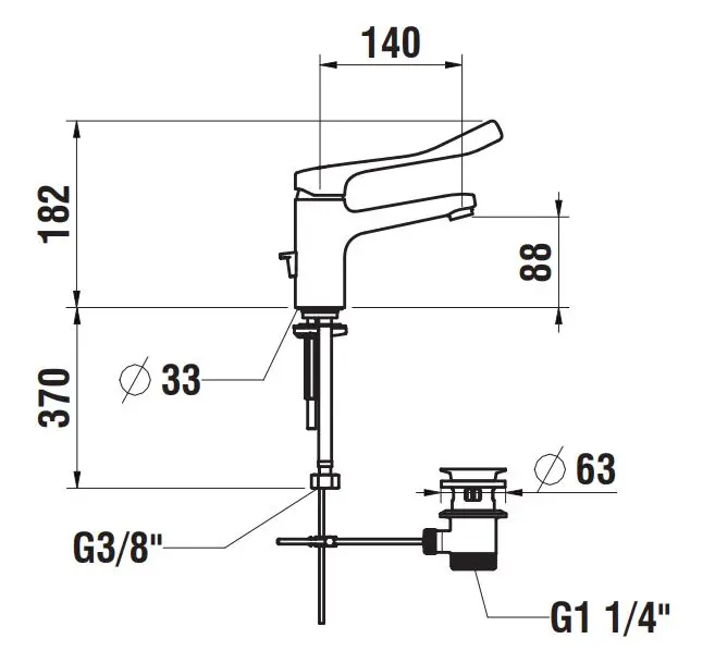 Laufen - Citypro - Mosdó csaptelep - HF500903100094 – 2. kép