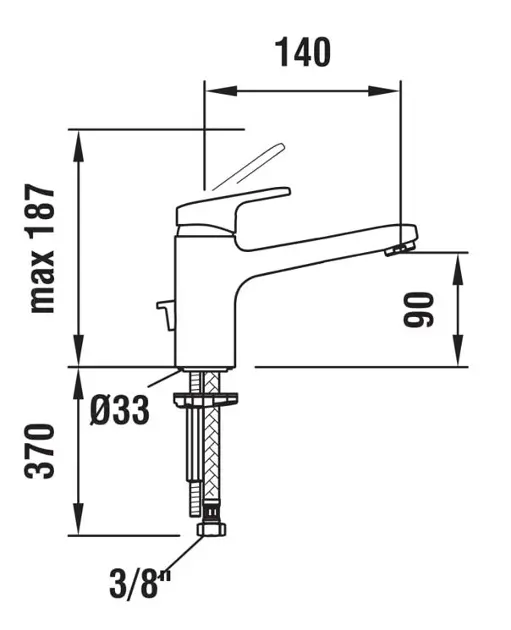 Laufen - Citypro - Mosdó csaptelep - HF500904100000 – 2. kép