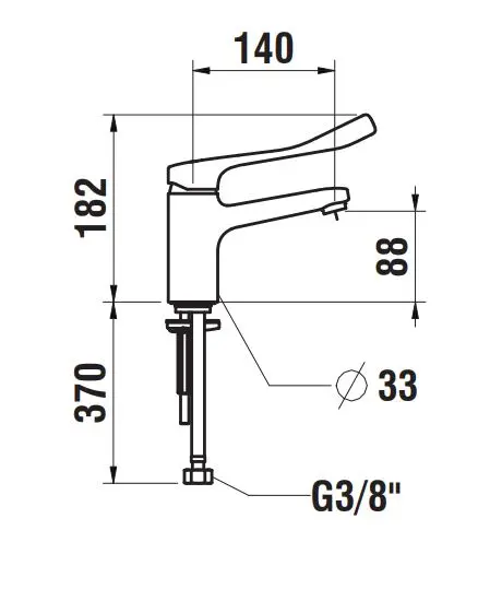Laufen - Citypro - Mosdó csaptelep - HF500904100094 – 2. kép