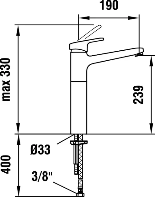 Laufen - Citypro - Mosdó csaptelep - HF500914100000 – 2. kép
