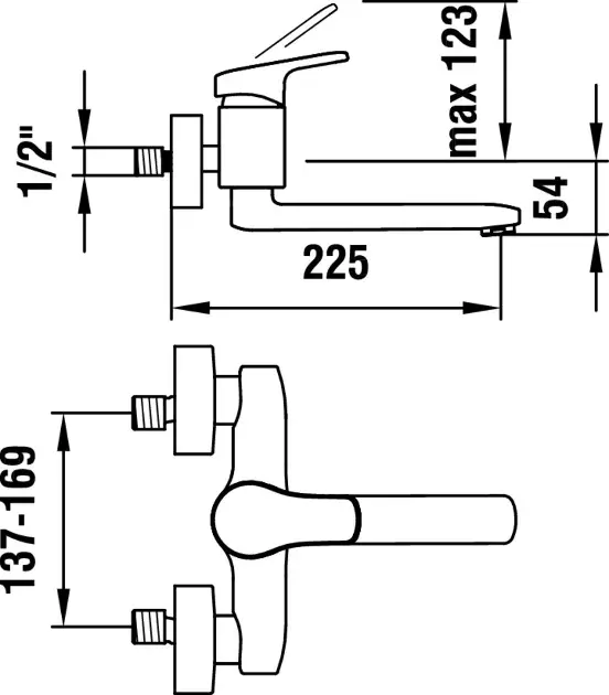 Laufen - Citypro - Mosdó csaptelep - HF500923100600 – 2. kép