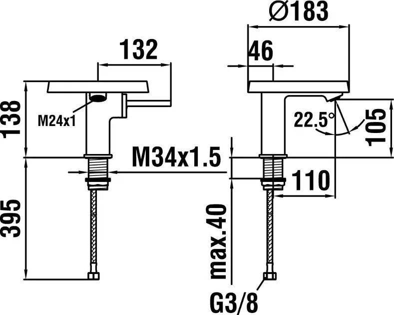 Laufen - Kartell - Mosdó csaptelep - H3113310041101 – 2. kép
