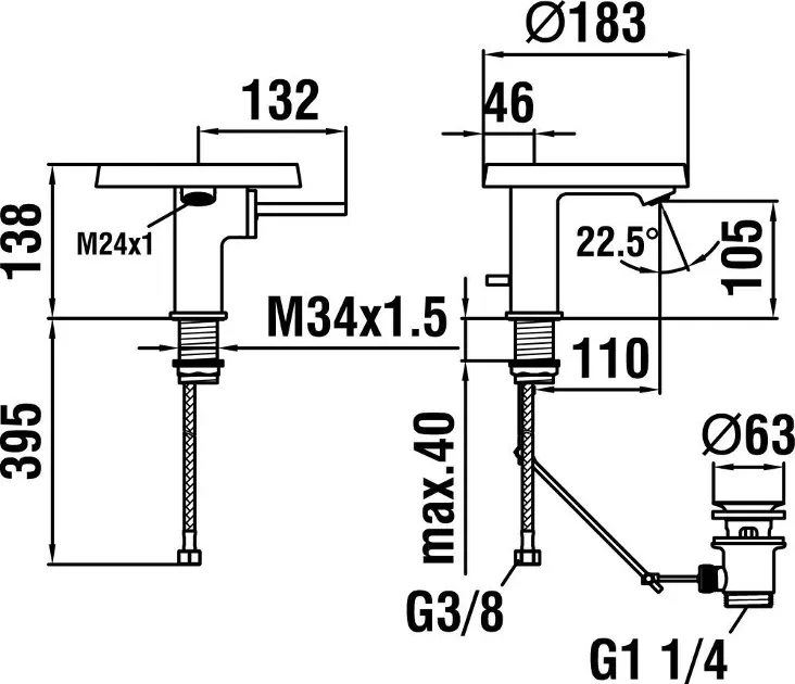 Laufen - Kartell - Mosdó csaptelep - H3113310041111 – 2. kép