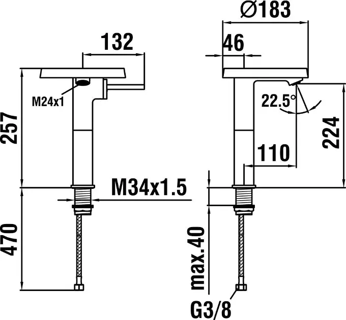 Laufen - Kartell - Mosdó csaptelep - H3113380041101 – 2. kép