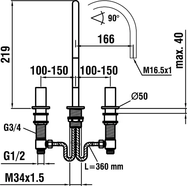 Laufen - Kartell - Mosdó csaptelep - H3123330042201 – 2. kép