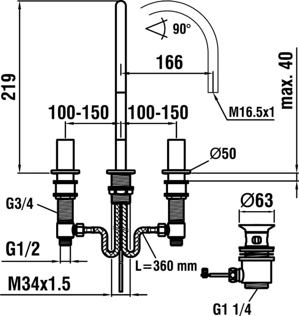 Laufen - Kartell - Mosdó csaptelep - H3123330042211 – 2. kép