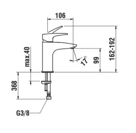 Laufen - Laurin - Mosdó csaptelep - HF500702428000 – 2. kép