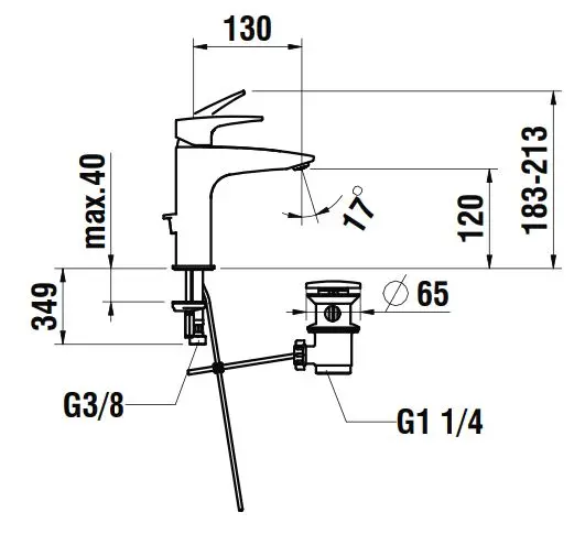 Laufen - Laurin - Mosdó csaptelep - HF500703100000 – 2. kép