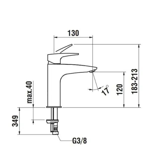 Laufen - Laurin - Mosdó csaptelep - HF500704428000 – 2. kép