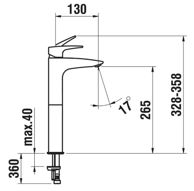 Laufen - Laurin - Mosdó csaptelep - HF500714100000 – 2. kép
