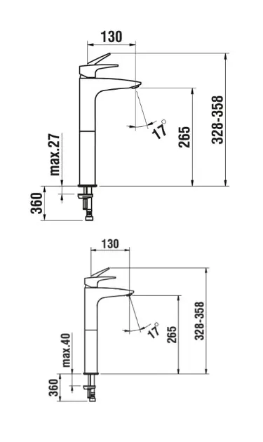 Laufen - Laurin - Mosdó csaptelep - HF500714428000 – 2. kép