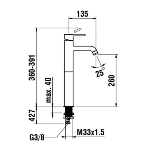 Laufen - Lua - Mosdó csaptelep - H3110880811201 – 2. kép