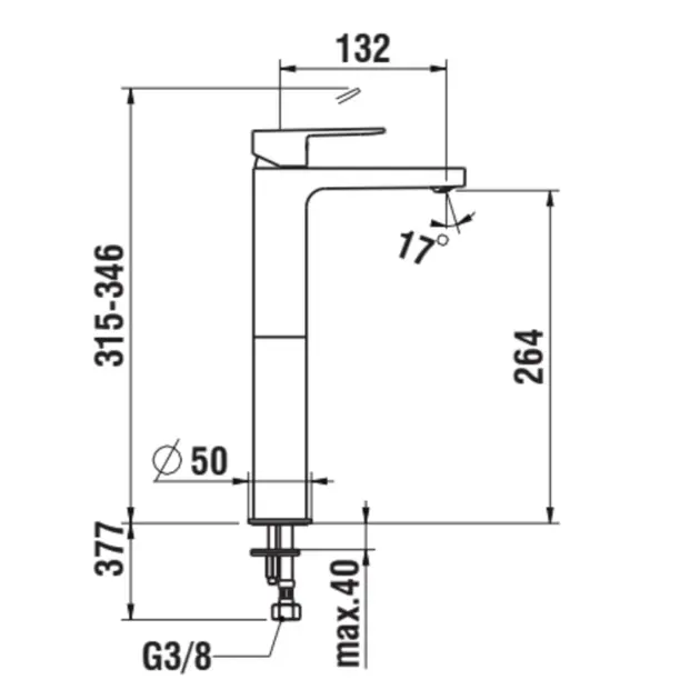 Laufen - Neja - Mosdó csaptelep - H3115180041201 – 2. kép