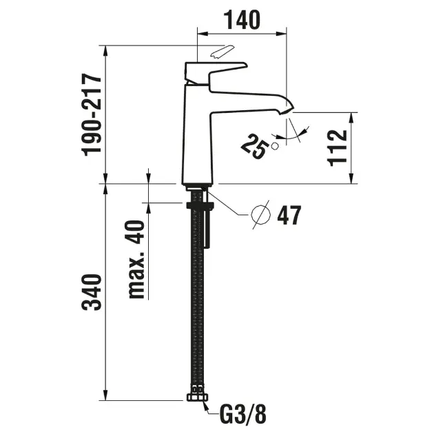Laufen - Pure - Mosdó csaptelep - HF901704100000 – 2. kép