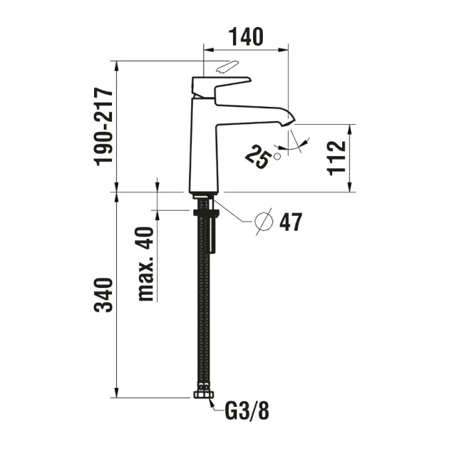 Laufen - Pure - Mosdó csaptelep - HF901704428000 – 2. kép