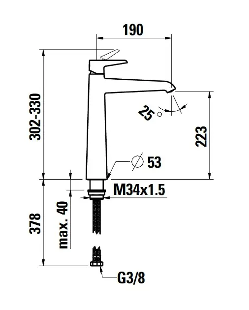Laufen - Pure - Mosdó csaptelep - HF901714428000 – 2. kép
