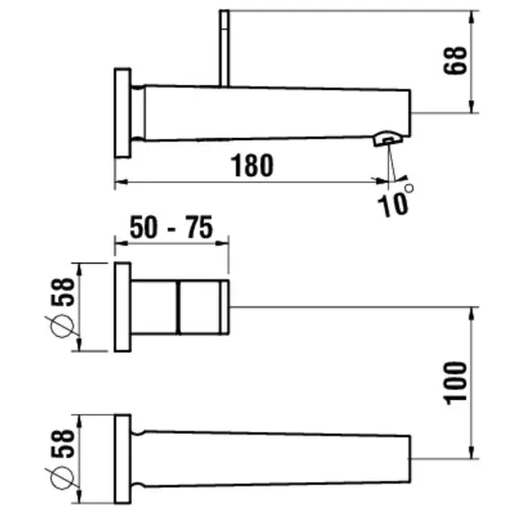 Laufen - The New Classic - Mosdó csaptelep - HF900522100000 – 2. kép