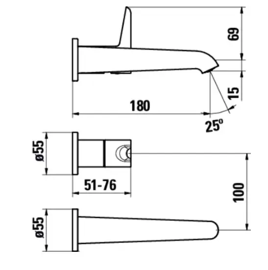 Laufen - VAL - Mosdó csaptelep - HF901722100000 – 2. kép