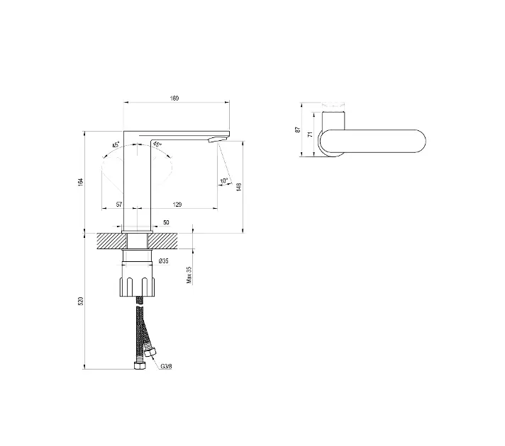 Ravak - Chrome II - Mosdó csaptelep - X070590 – 2. kép