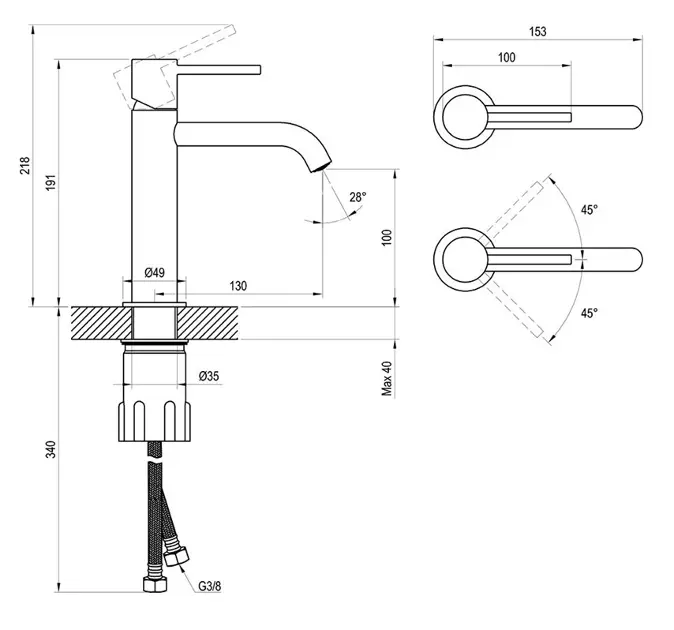Ravak - Espirit - Mosdó csaptelep - X070193 – 2. kép
