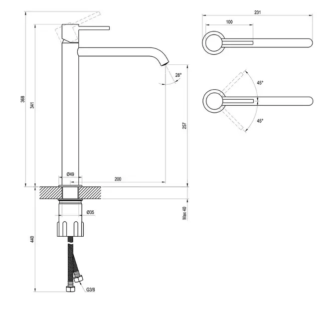 Ravak - Espirit - Mosdó csaptelep - X070194 – 2. kép