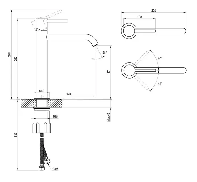 Ravak - Espirit - Mosdó csaptelep - X070391 – 2. kép