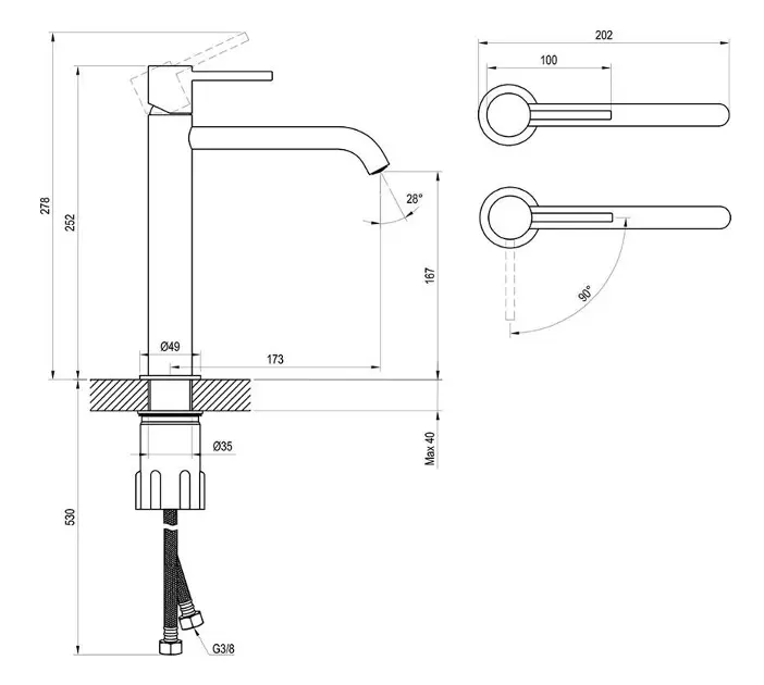 Ravak - Espirit - Mosdó csaptelep - X070403 – 2. kép