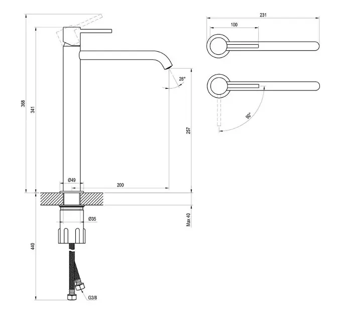 Ravak - Espirit - Mosdó csaptelep - X070406 – 2. kép