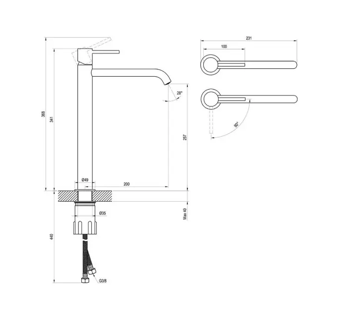 Ravak - Espirit - Mosdó csaptelep - X070561 – 2. kép