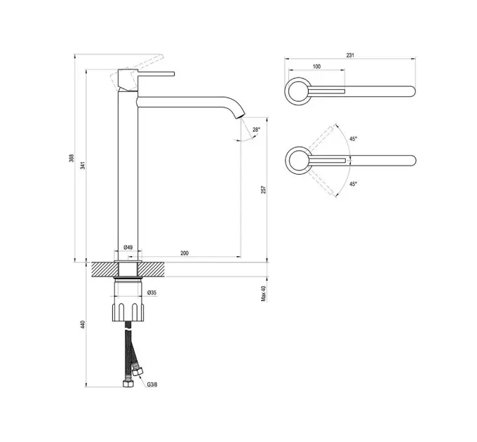Ravak - Espirit - Mosdó csaptelep - X070598 – 2. kép