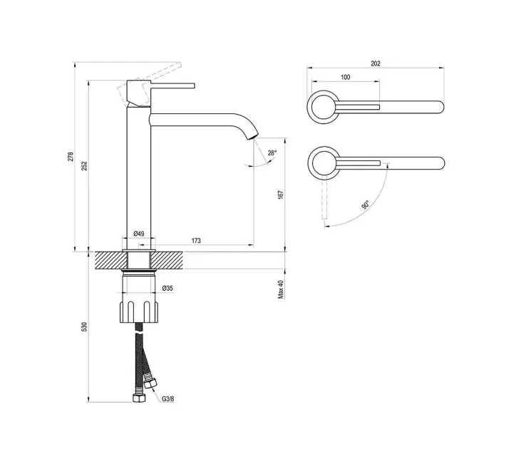 Ravak - Espirit - Mosdó csaptelep - X070618 – 2. kép