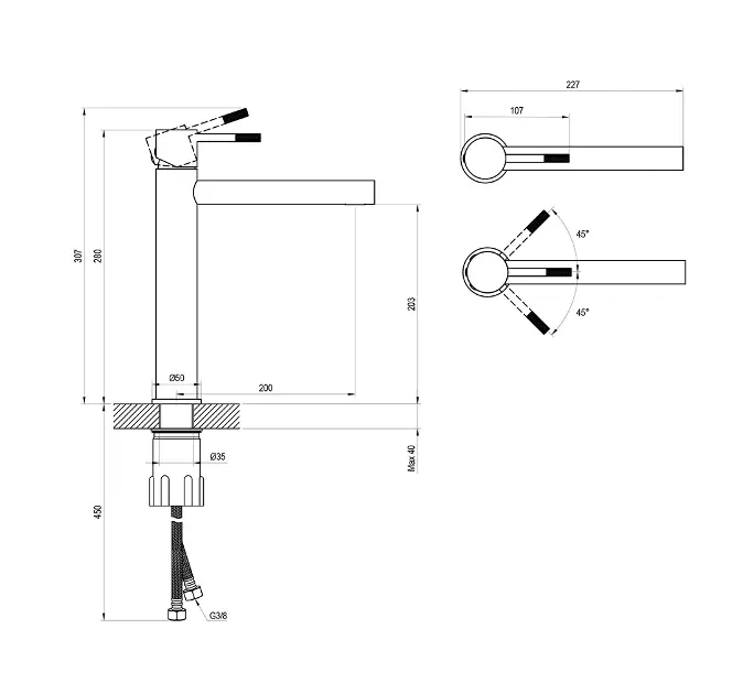 Ravak - Nox - Mosdó csaptelep - X070649 – 2. kép